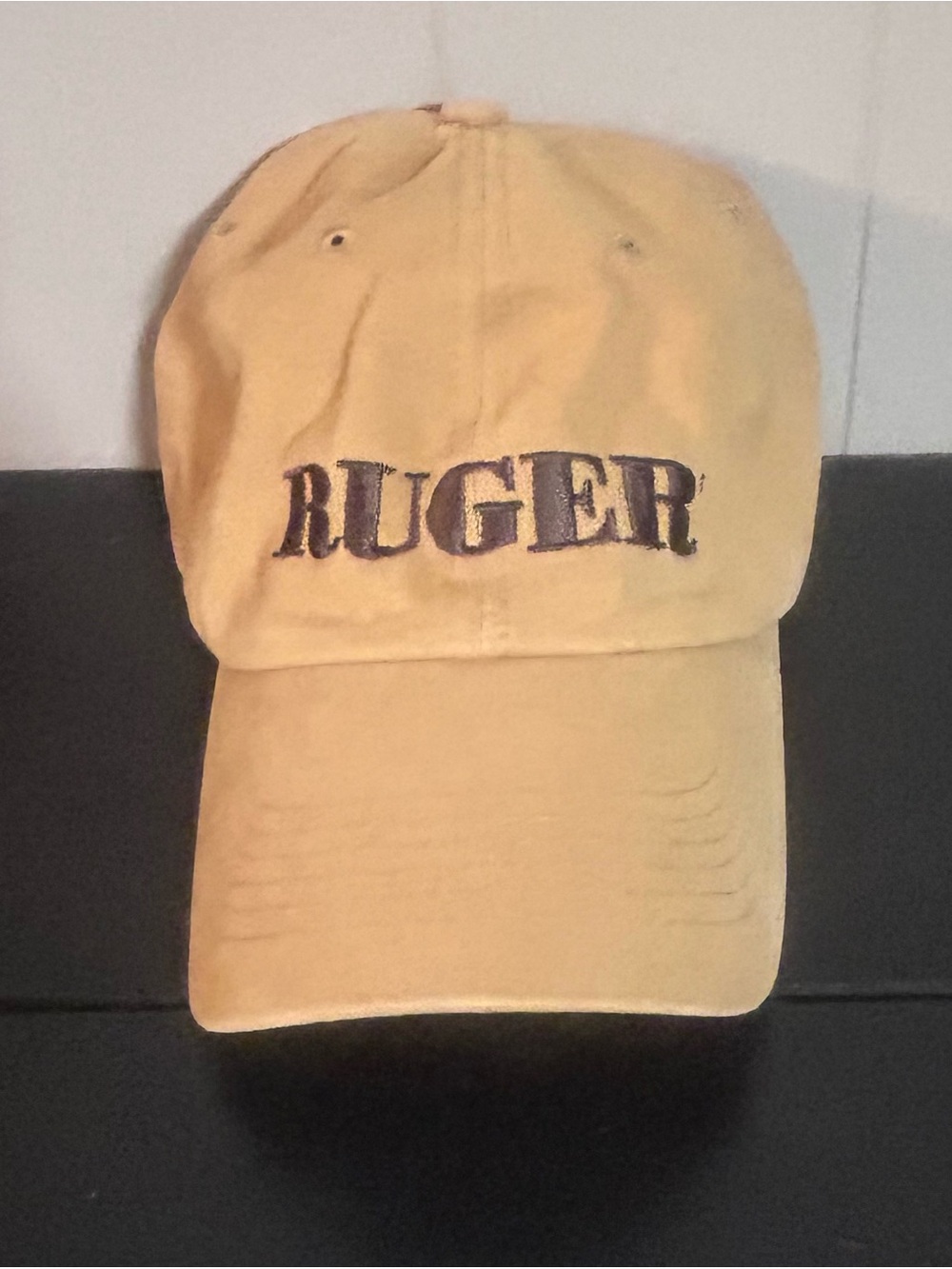 Ruger Tan Adjustable Strapback Hat Cap Shasta Wear Embroidered Logo Hunting